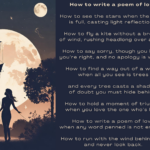 How to write a poem of love