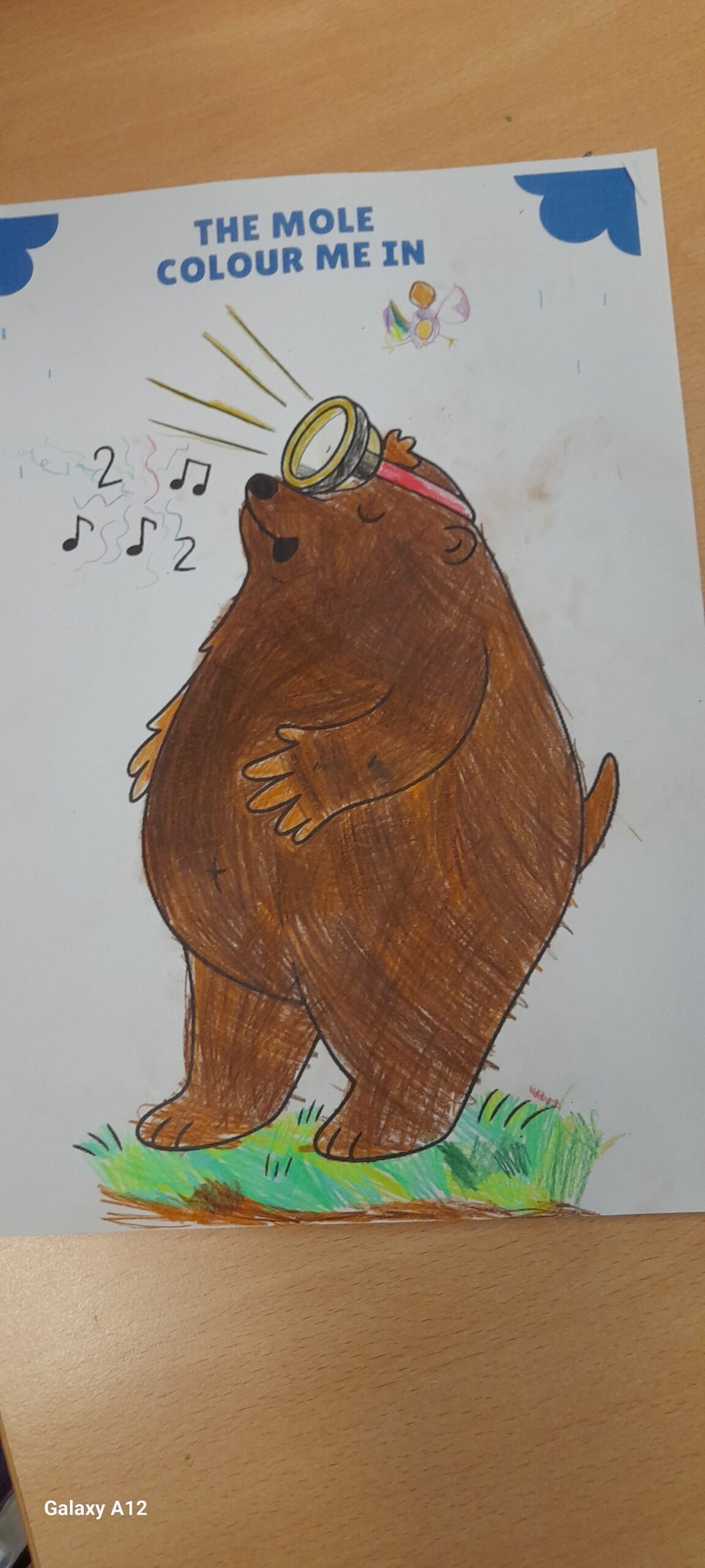 May be a doodle of text that says "THE THEMOLE MOLE COLOUR ΜΕ COLOURMEIN IN צלות Galaxy GalaxyA12 A12"