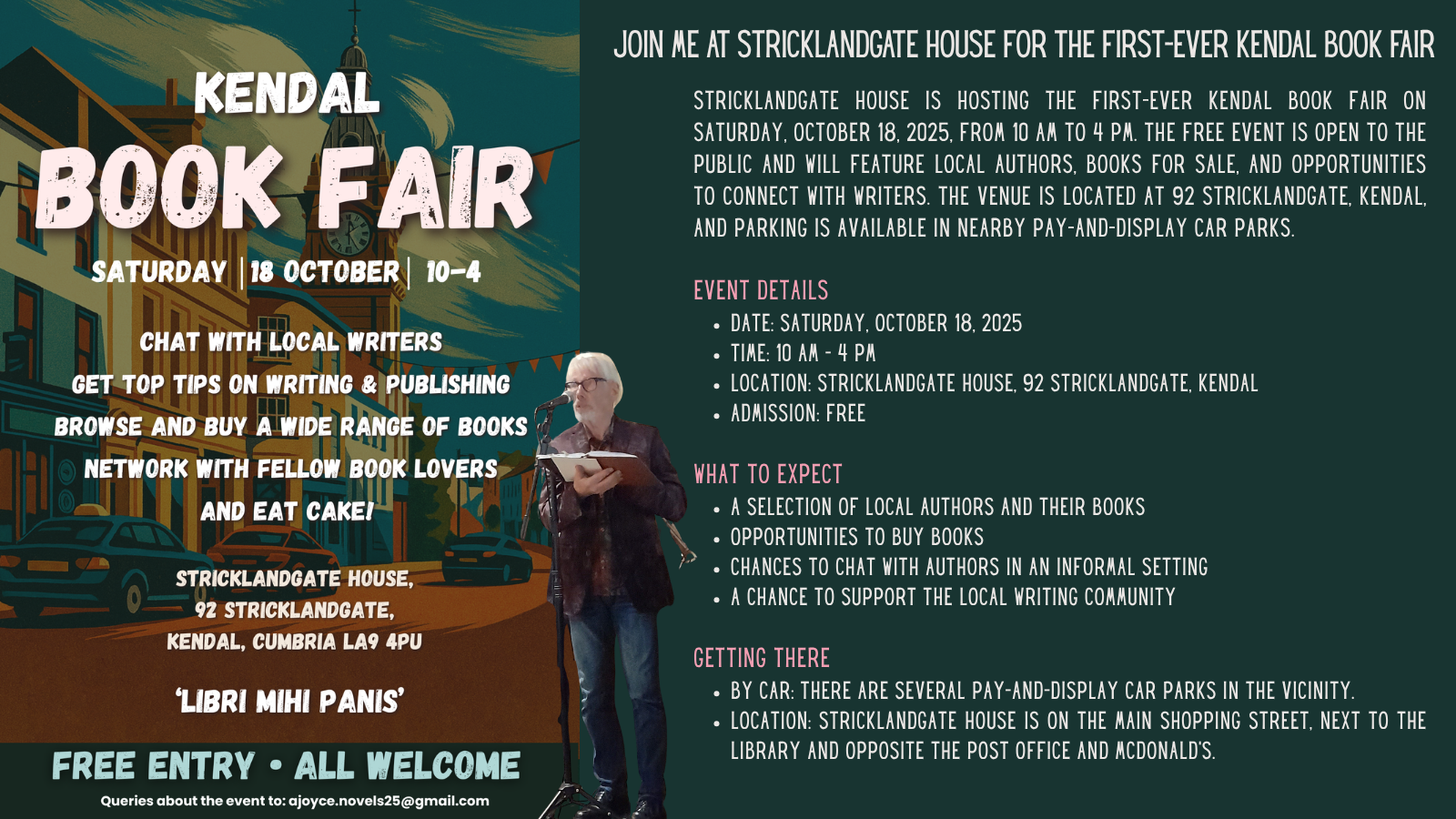 Exciting News: Join Me at the Kendal Book Fair This Saturday! (18.10.25)