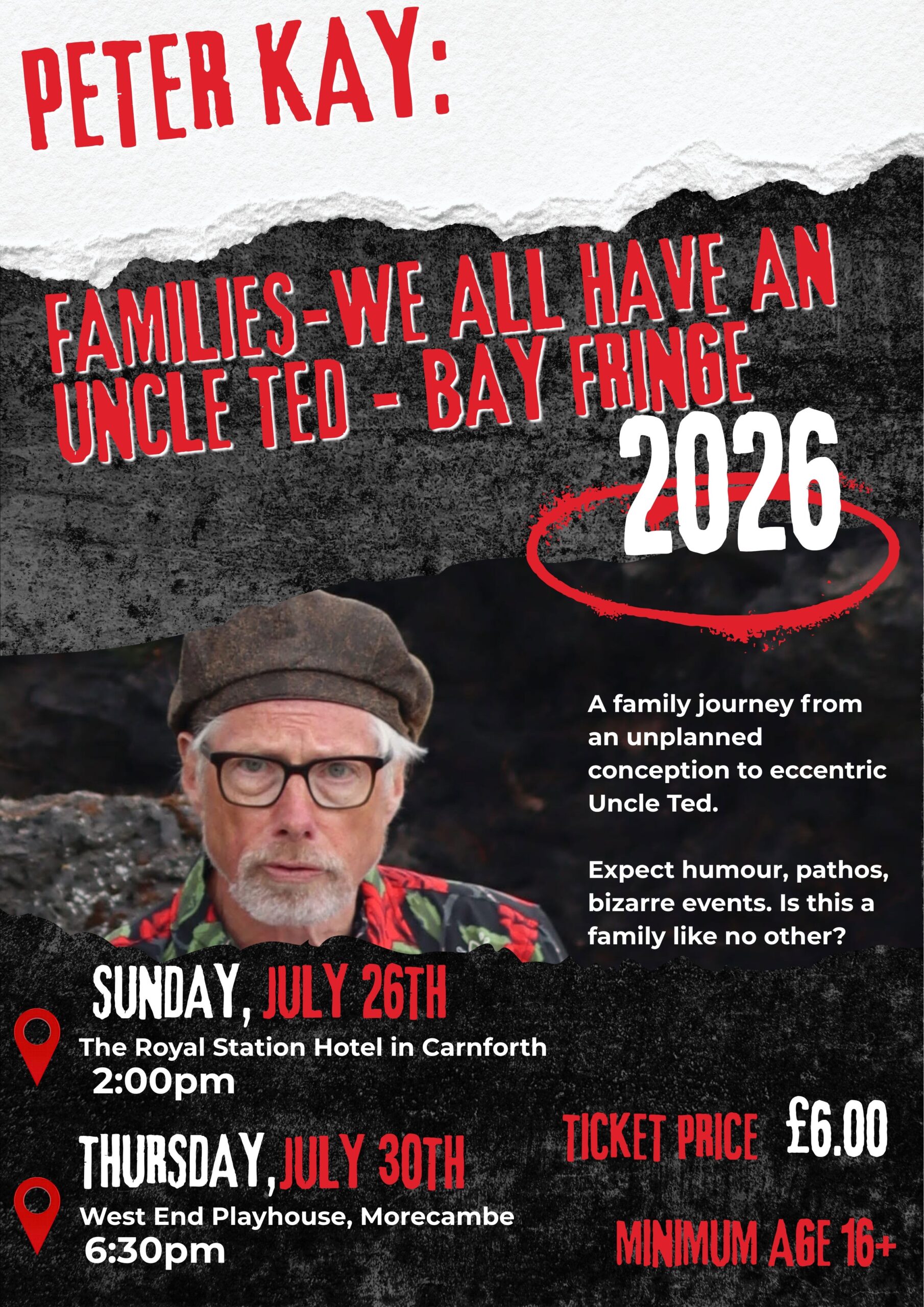New Solo Show: Families – We All Have an Uncle Ted at the Bay Fringe 2026