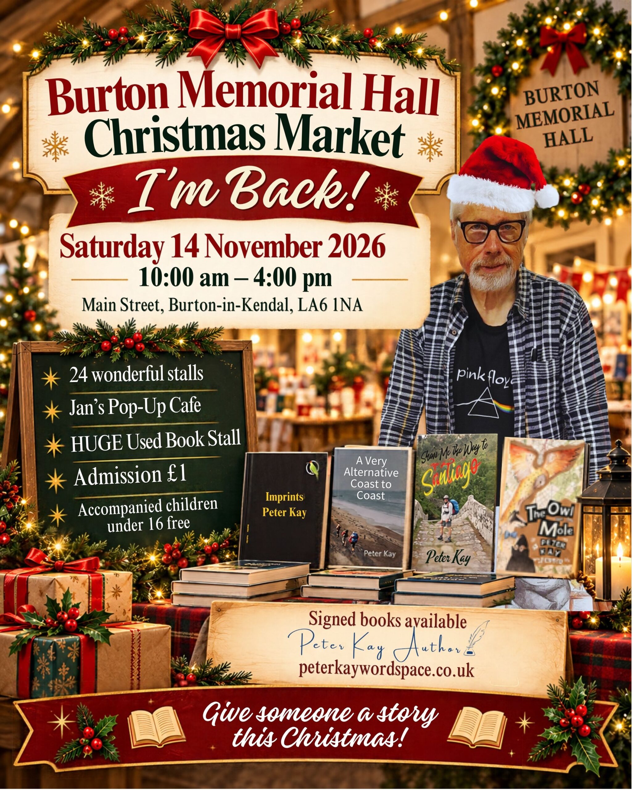 I’m Back at Burton Memorial Hall Christmas Market: Saturday 14 November 2026!