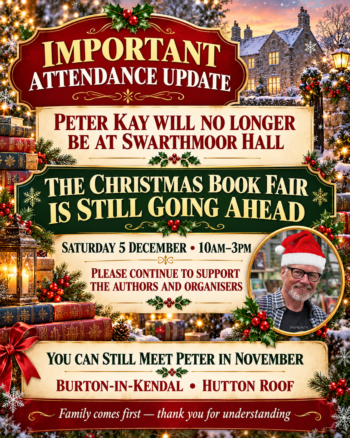 An Update About the Christmas Book Fair at Swarthmoor Hall